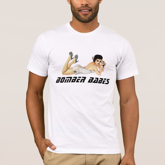 Bomber Nose Art Pin-up Girl T-shirts & Shirts (Front)