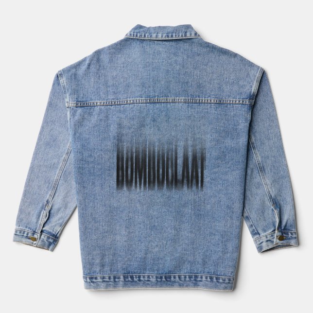 Bomboclaat Blurred Effect Typography Reggae Denim Jacket (Back)
