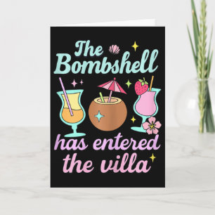 Bombshell Has Entered The Villa Funny Summer Pool Card