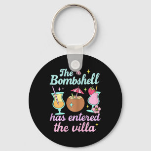 Bombshell Has Entered The Villa Funny Summer Pool Key Ring