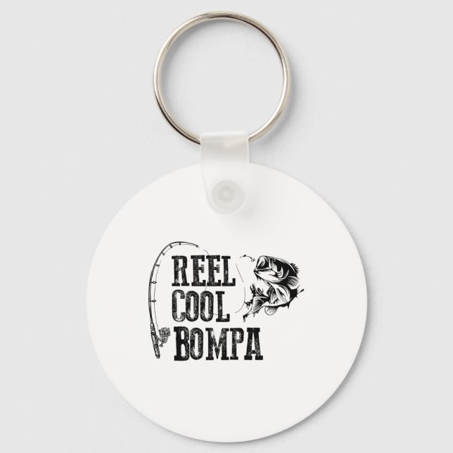 Bompa Fishing Reel Cool Bompa Funny Gift  Key Ring (Front)