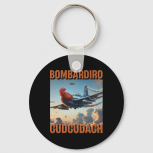 Bomrdiro Cudcudach Italian Brainrot Plane Rooster Key Ring