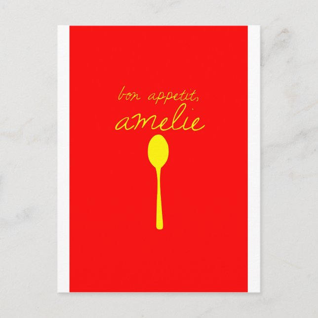 Bon appetit, Amelie Postcard (Front)