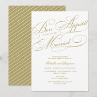 Bon Appetit Before Married Rehearsal Dinner Invite