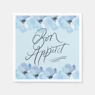 Bon Appetit Blue Floral Napkin