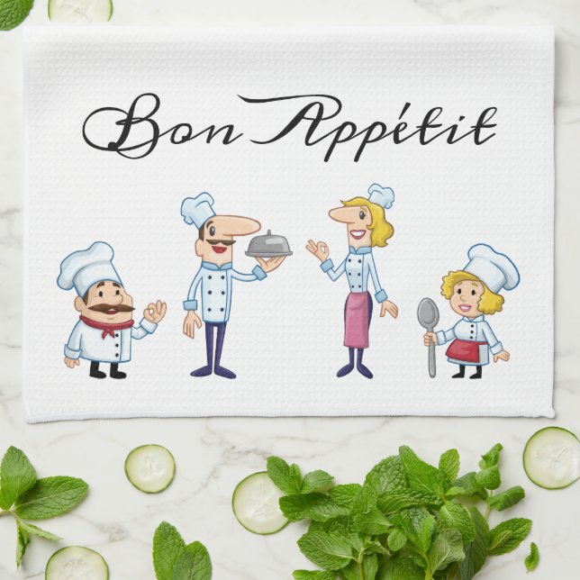Bon Appétit Chef Family Tea Towel (Folded)