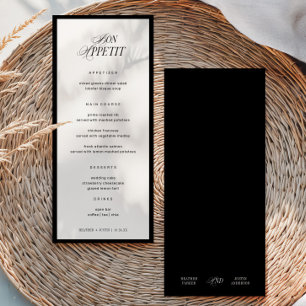 Bon Appetit Classic Elegant Wedding Menu