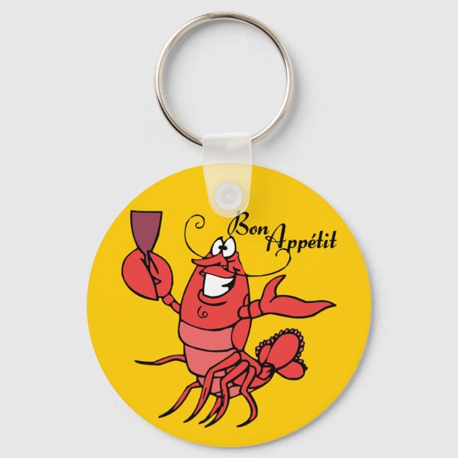 Bon Appetit Lobster Key Ring (Front)