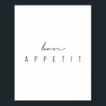 Bon Appetit Script Poster<br><div class="desc">Bon Appetit Script</div>