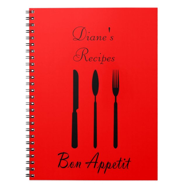 Bon Appetit Table Setting Recipe Notebook (Front)