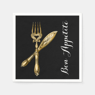 Bon appetite knife fork businesses napkin
