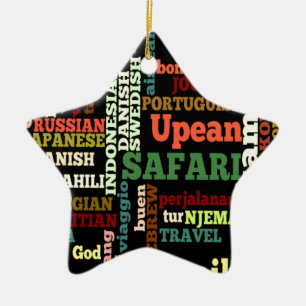 Bon Italian Irish Safari Hapanese Voyage Ceramic Tree Decoration