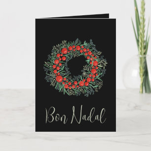 Bon Nadal, Catalan Christmas wreath Holiday Card