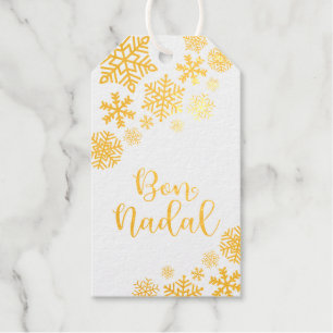 Bon Nadal Merry Christmas In Catalan, Elegant Gift Tags