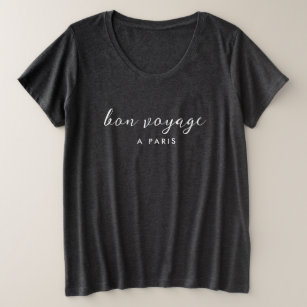 Bon Voyage a Paris grey plus size shirt for women