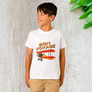 Bon Voyage Biplane Vintage Aeroplane T-Shirt