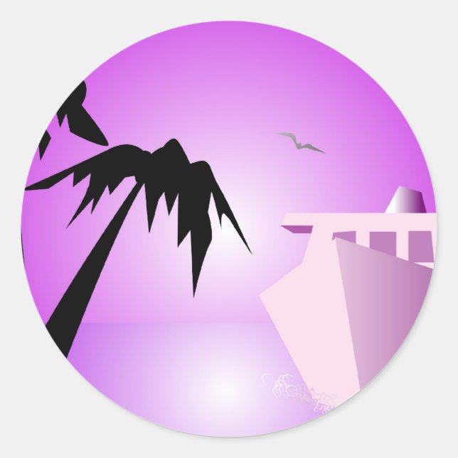 Bon Voyage Classic Round Sticker (Front)