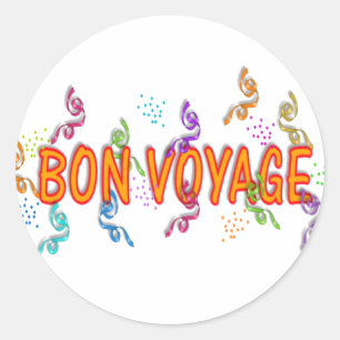 Bon Voyage Classic Round Sticker