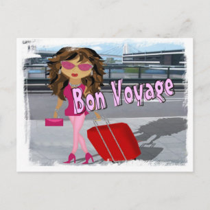 Bon Voyage Diva Postcard