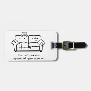 Bon Voyage from the Cat - Funny Cat Luggage Tag