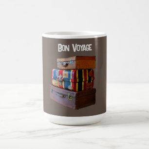 Bon Voyage/Goodbye/ Retirement Vintage Luggage Coffee Mug