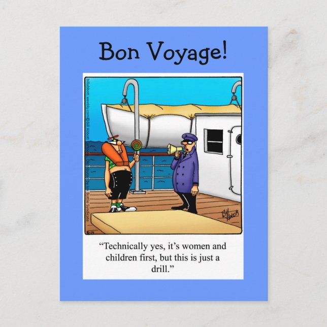 Bon Voyage Humour Postcard (Front)