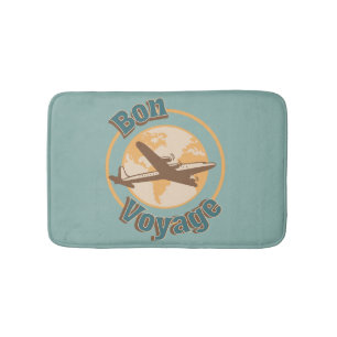 Bon Voyage Let's travel the world design Bath Mat