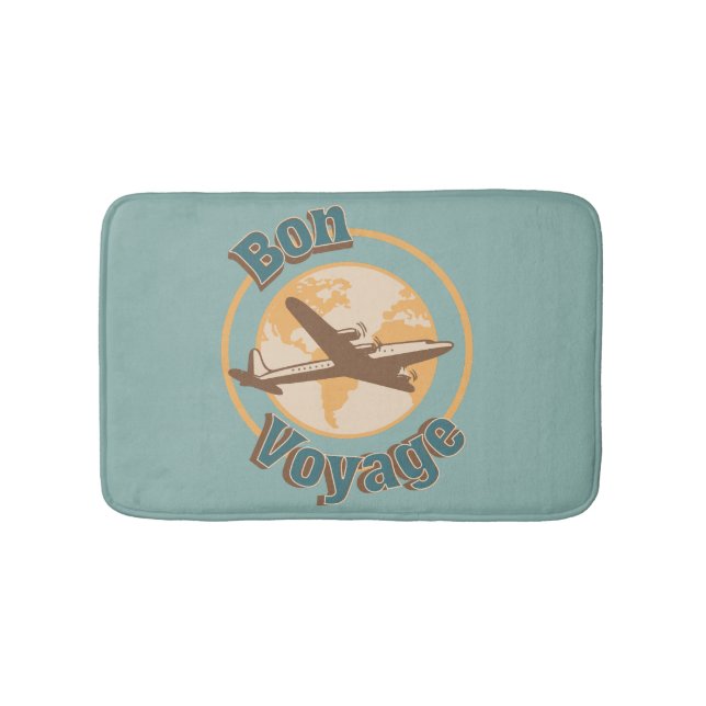 Bon Voyage Let's travel the world design Bath Mat (Front)