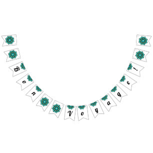 Bon voyage! Mandala in aqua Bunting