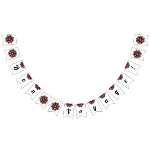 Bon voyage! Mandala in deep pink Bunting