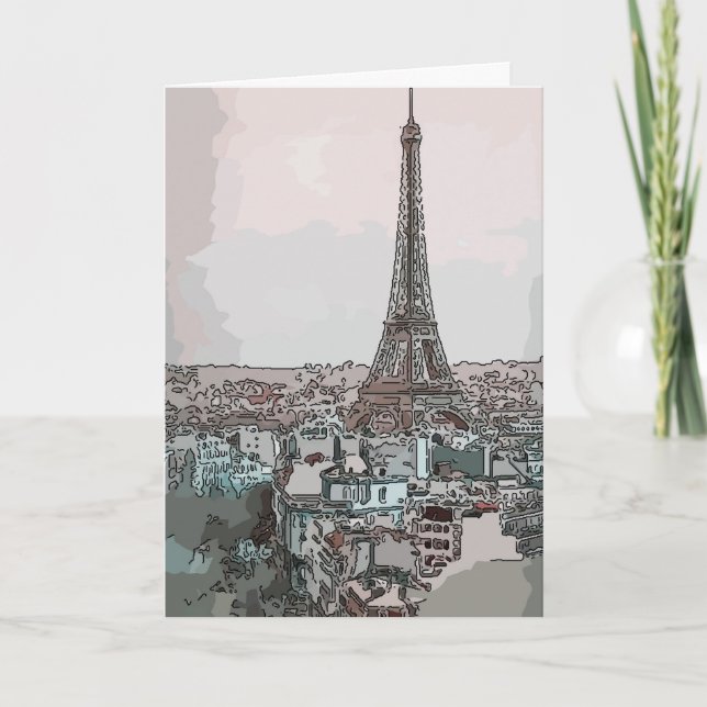 Bon Voyage, Paris Travel Card (Front)