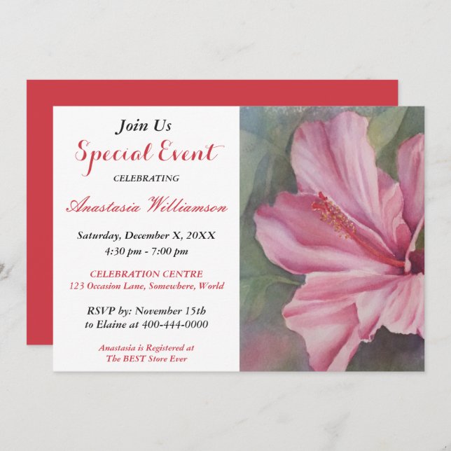 BON VOYAGE PARTY EVENT INVITE (Front/Back)