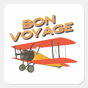 Bon Voyage Square Sticker