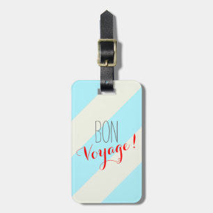 Bon Voyage Striped Luggage Tag