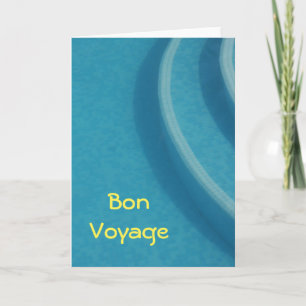 Bon Voyage swimming pool greeting card blank