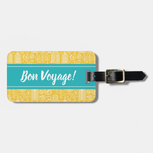 Bon Voyage Travel Luggage Tag (Front Horizontal)