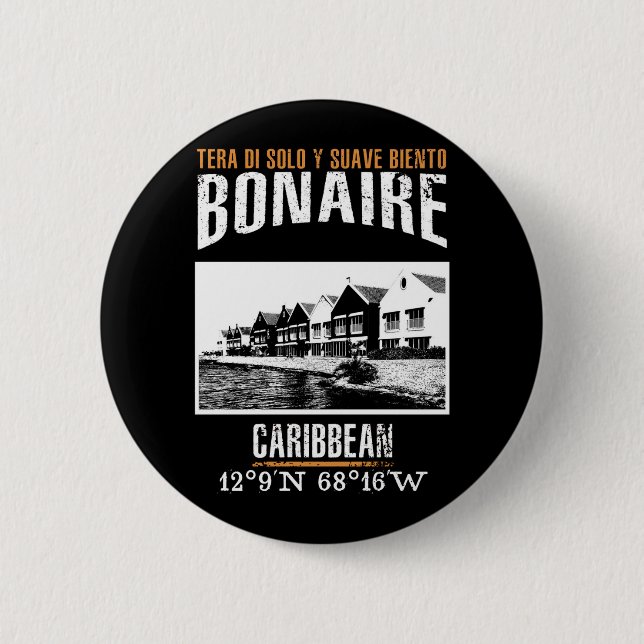 Bonaire 6 Cm Round Badge (Front)