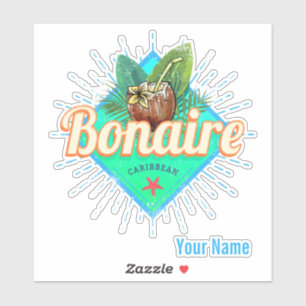 Bonaire Caribbean retro vacation vintage island