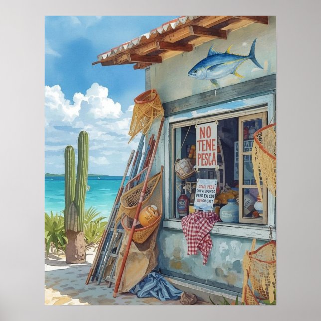 Bonaire fish shack sold out poster (Front)