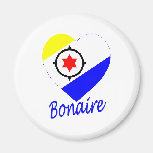 Bonaire Flag Heart Magnet (Front)