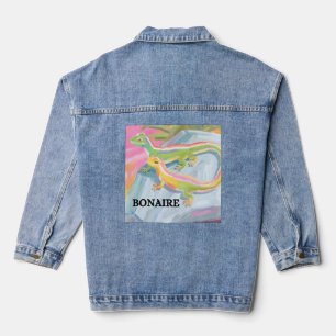 Bonaire happy lizards denim jacket