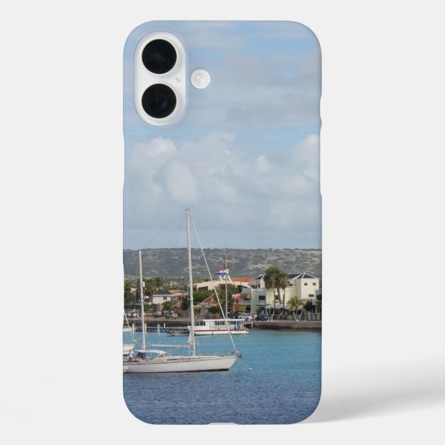 Bonaire Kralendijk Harbour Sailing Boats Case-Mate iPhone Case (Back)