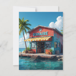 Bonaire snack shop postcard