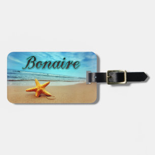 Bonaire starfish luggage tag