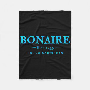 Bonaire Throwback Letter Mens Womens Abc Islands C Fleece Blanket