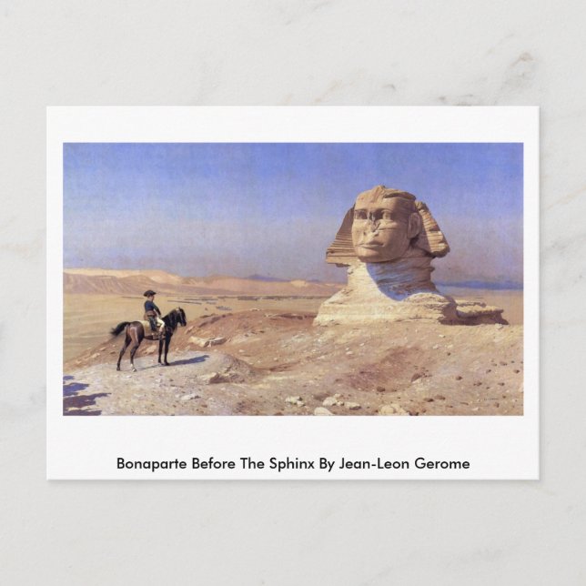 Bonaparte Before The Sphinx By Jean-Leon Gerome Postcard (Front)