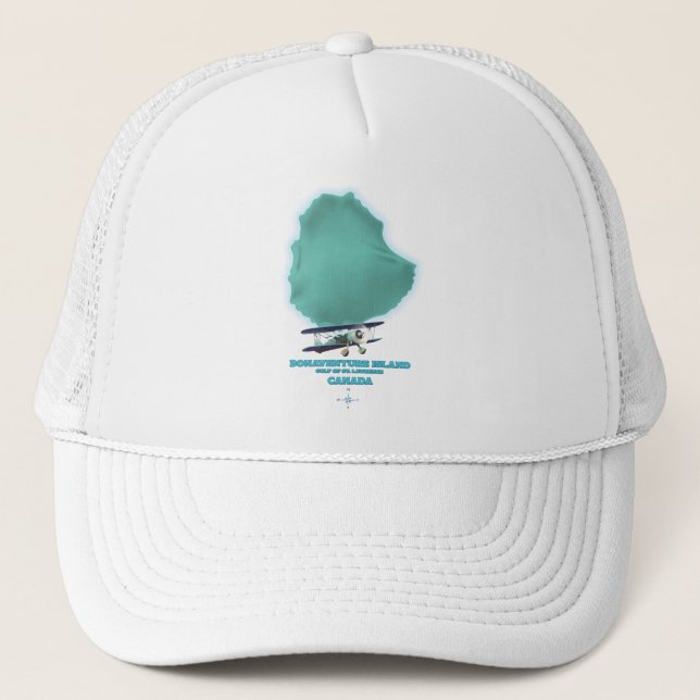 Bonaventure Island Canada map Trucker Hat (Front)