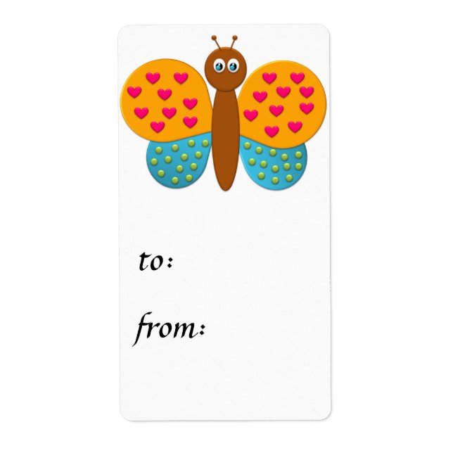 BonBon Fantasy Butterfly's Gift Tag (Front)