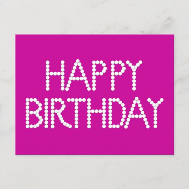 BonBon Party Rainbow Happy Birthday Postcard (Front)