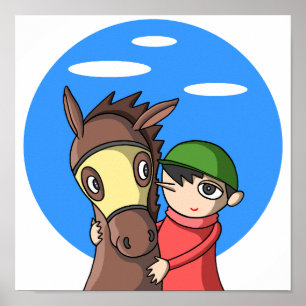 Bond between horse and jockey. poster